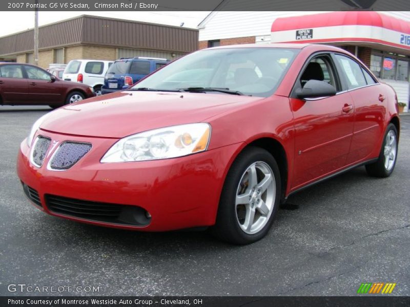 Crimson Red / Ebony 2007 Pontiac G6 V6 Sedan