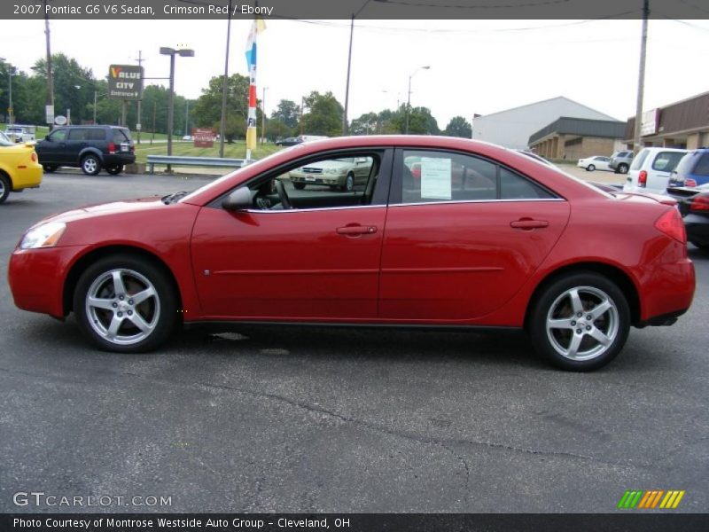 Crimson Red / Ebony 2007 Pontiac G6 V6 Sedan