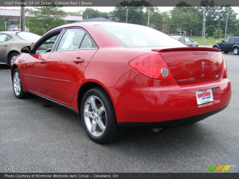 Crimson Red / Ebony 2007 Pontiac G6 V6 Sedan