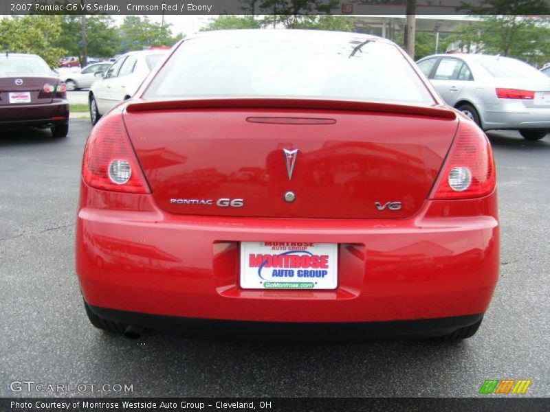 Crimson Red / Ebony 2007 Pontiac G6 V6 Sedan