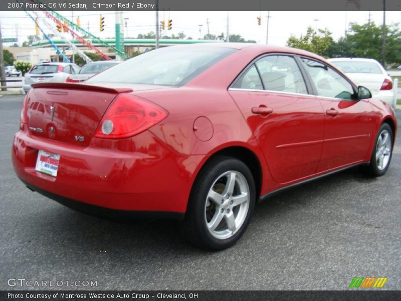 Crimson Red / Ebony 2007 Pontiac G6 V6 Sedan