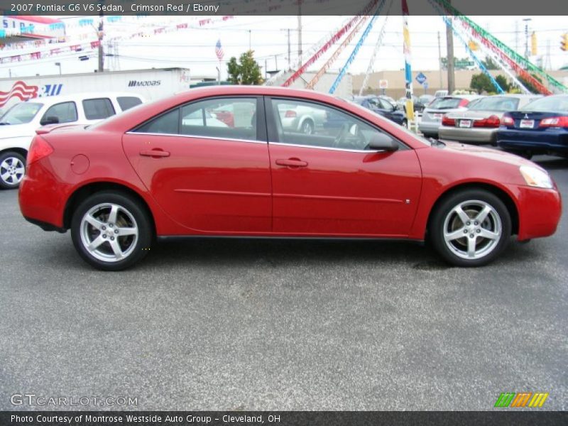 Crimson Red / Ebony 2007 Pontiac G6 V6 Sedan
