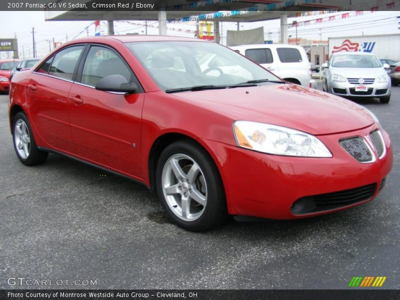 Crimson Red / Ebony 2007 Pontiac G6 V6 Sedan
