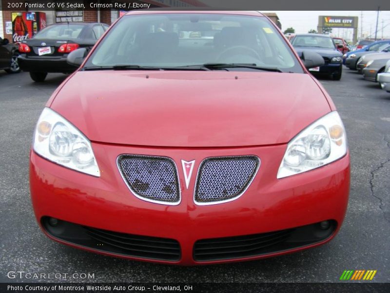 Crimson Red / Ebony 2007 Pontiac G6 V6 Sedan