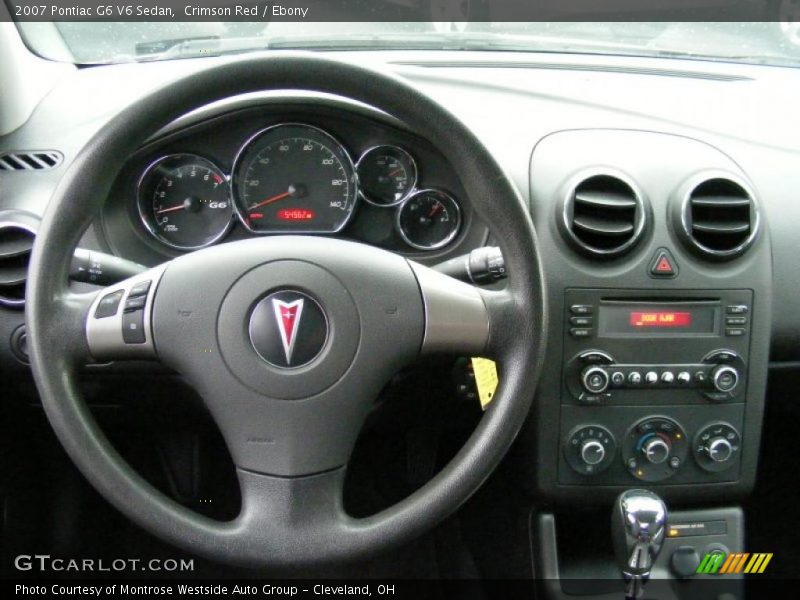 Crimson Red / Ebony 2007 Pontiac G6 V6 Sedan