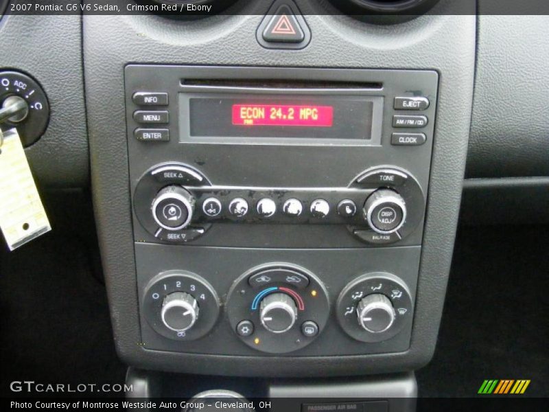 Crimson Red / Ebony 2007 Pontiac G6 V6 Sedan