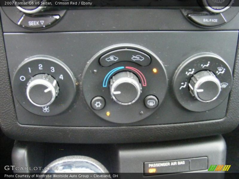 Crimson Red / Ebony 2007 Pontiac G6 V6 Sedan