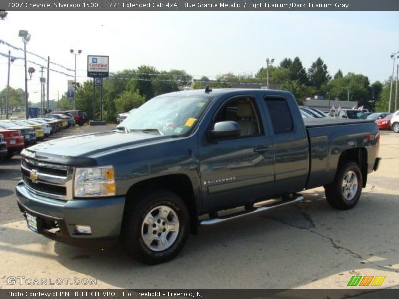 Blue Granite Metallic / Light Titanium/Dark Titanium Gray 2007 Chevrolet Silverado 1500 LT Z71 Extended Cab 4x4