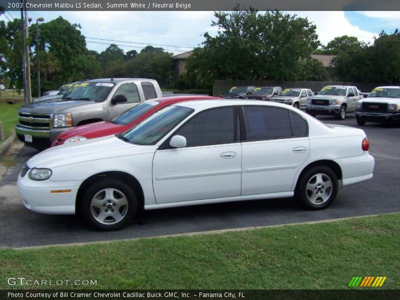 Summit White / Neutral Beige 2003 Chevrolet Malibu LS Sedan