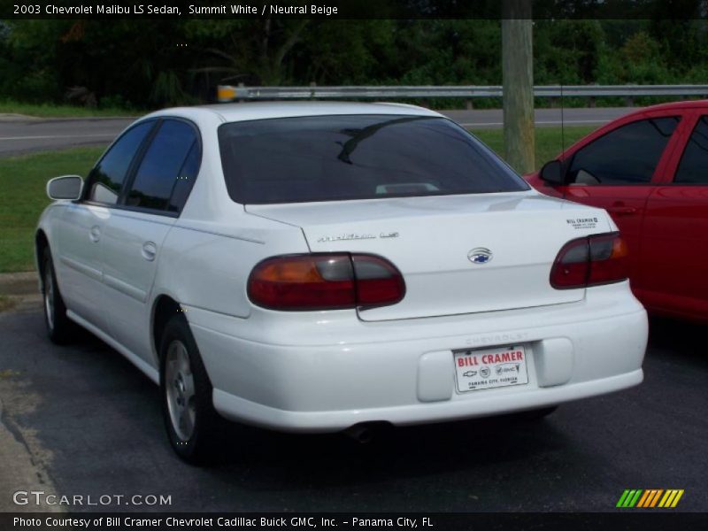 Summit White / Neutral Beige 2003 Chevrolet Malibu LS Sedan
