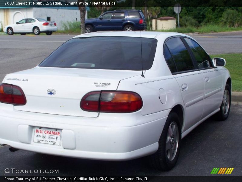 Summit White / Neutral Beige 2003 Chevrolet Malibu LS Sedan