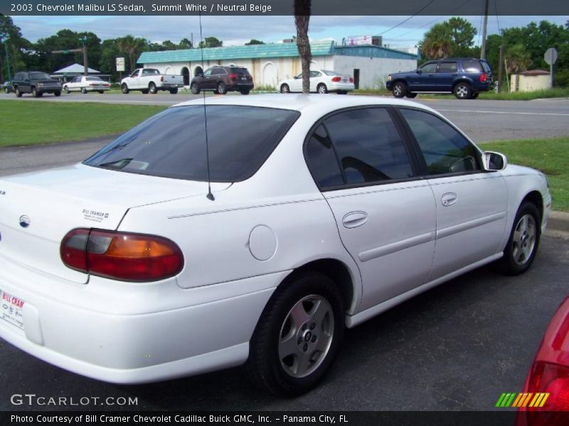 Summit White / Neutral Beige 2003 Chevrolet Malibu LS Sedan