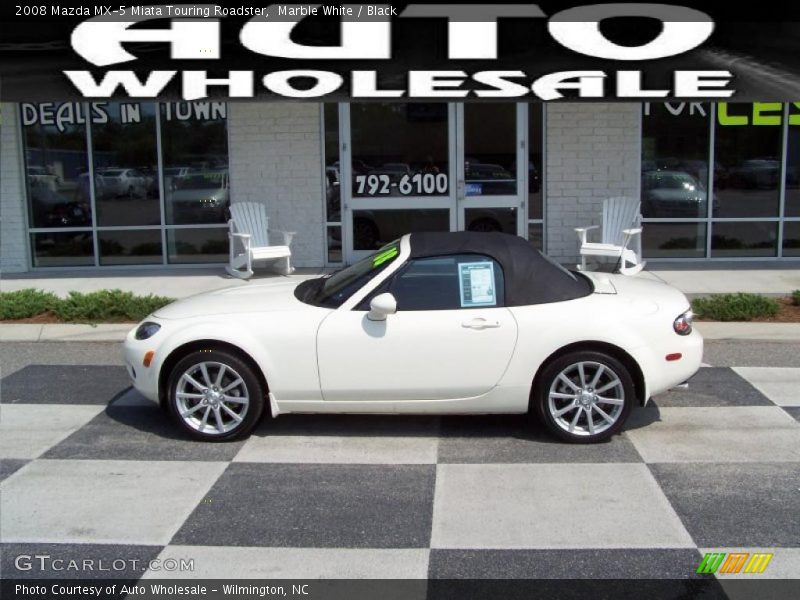 Marble White / Black 2008 Mazda MX-5 Miata Touring Roadster