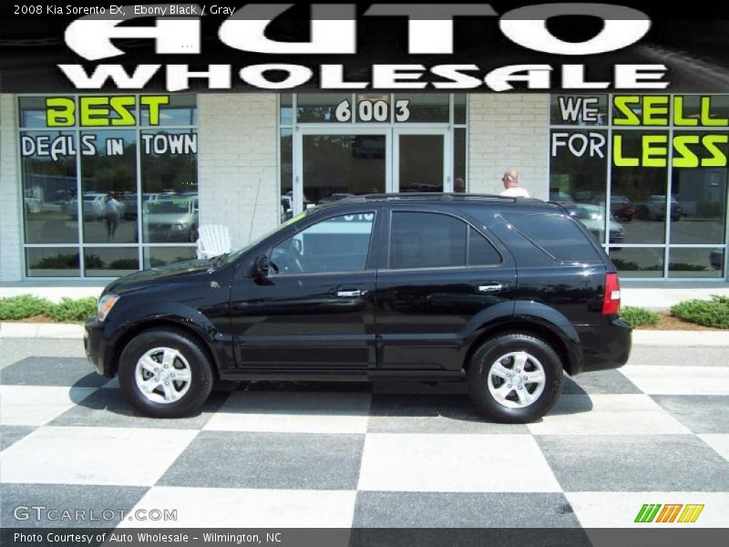Ebony Black / Gray 2008 Kia Sorento EX