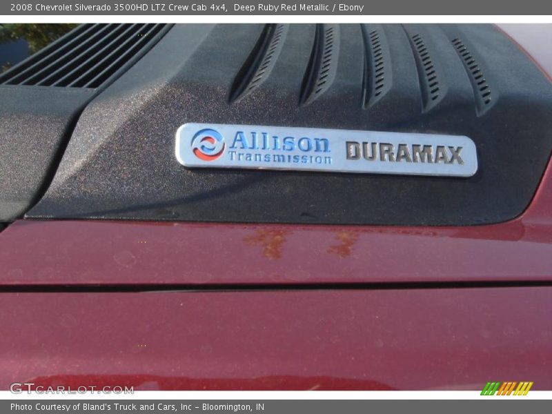 Deep Ruby Red Metallic / Ebony 2008 Chevrolet Silverado 3500HD LTZ Crew Cab 4x4