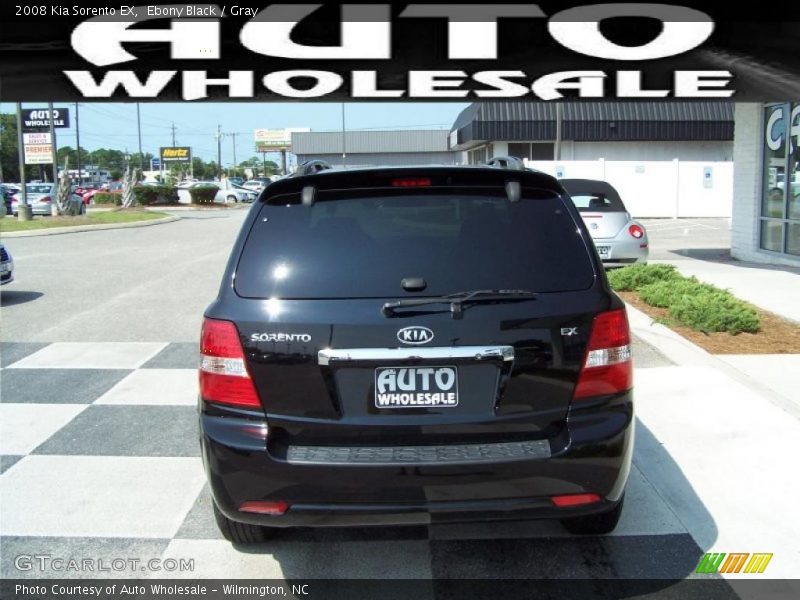 Ebony Black / Gray 2008 Kia Sorento EX