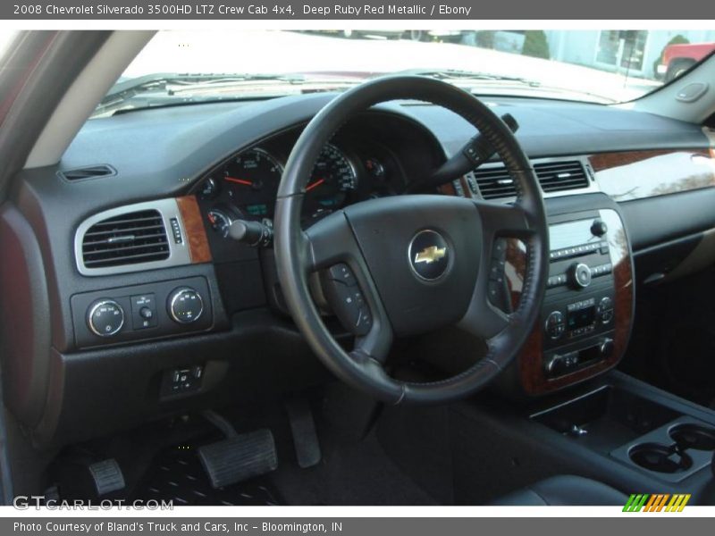 Deep Ruby Red Metallic / Ebony 2008 Chevrolet Silverado 3500HD LTZ Crew Cab 4x4
