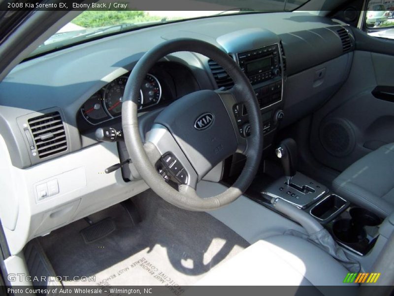 Ebony Black / Gray 2008 Kia Sorento EX