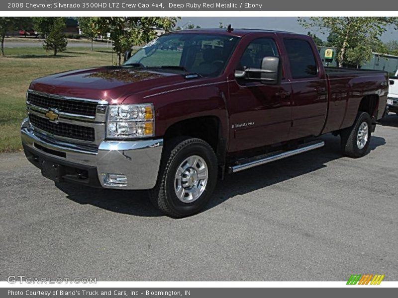 Deep Ruby Red Metallic / Ebony 2008 Chevrolet Silverado 3500HD LTZ Crew Cab 4x4