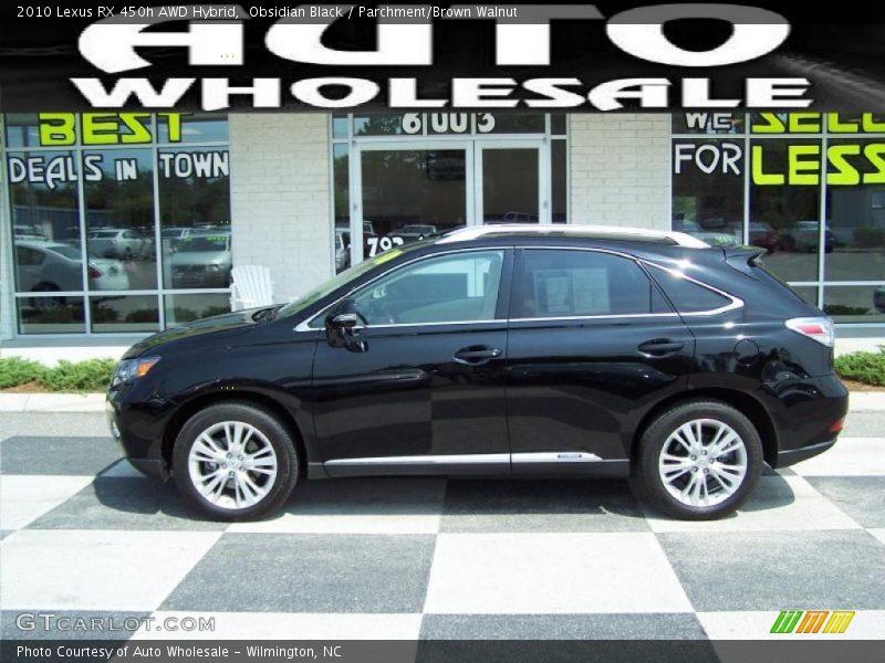 Obsidian Black / Parchment/Brown Walnut 2010 Lexus RX 450h AWD Hybrid