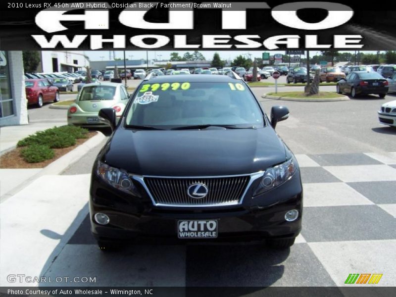 Obsidian Black / Parchment/Brown Walnut 2010 Lexus RX 450h AWD Hybrid
