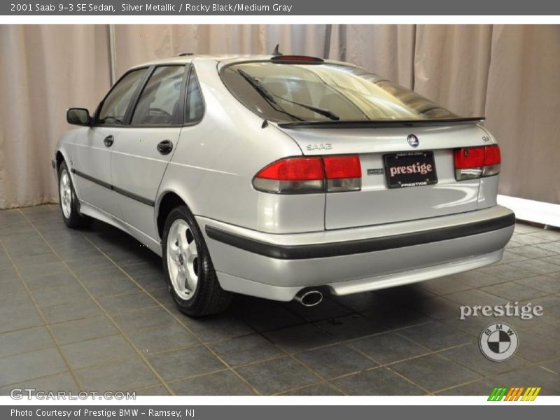 Silver Metallic / Rocky Black/Medium Gray 2001 Saab 9-3 SE Sedan