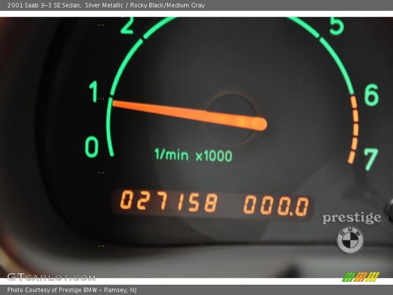 Silver Metallic / Rocky Black/Medium Gray 2001 Saab 9-3 SE Sedan