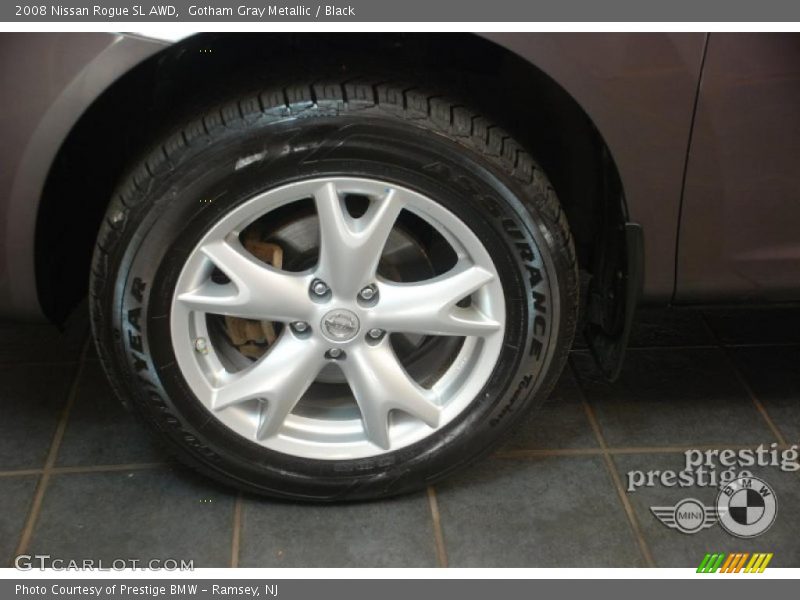 Gotham Gray Metallic / Black 2008 Nissan Rogue SL AWD