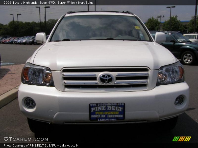 Super White / Ivory Beige 2006 Toyota Highlander Sport 4WD