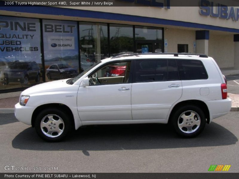 Super White / Ivory Beige 2006 Toyota Highlander Sport 4WD