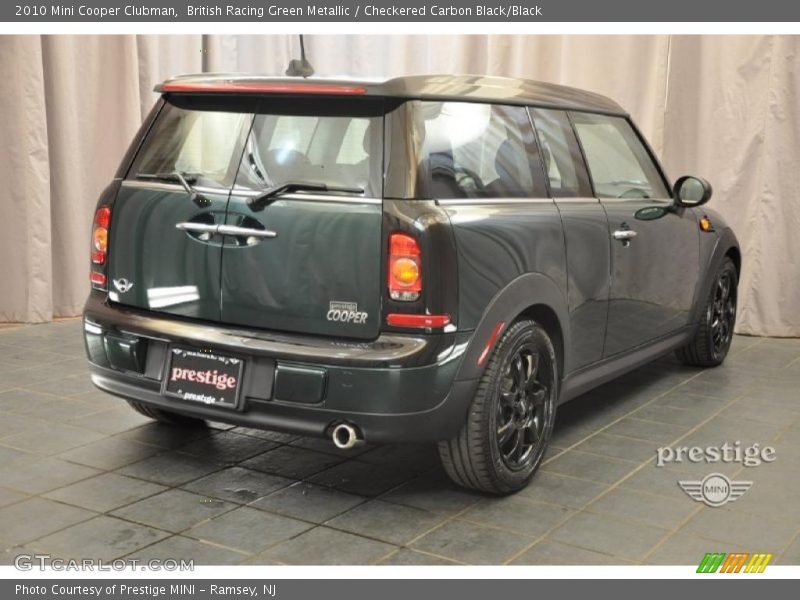 British Racing Green Metallic / Checkered Carbon Black/Black 2010 Mini Cooper Clubman