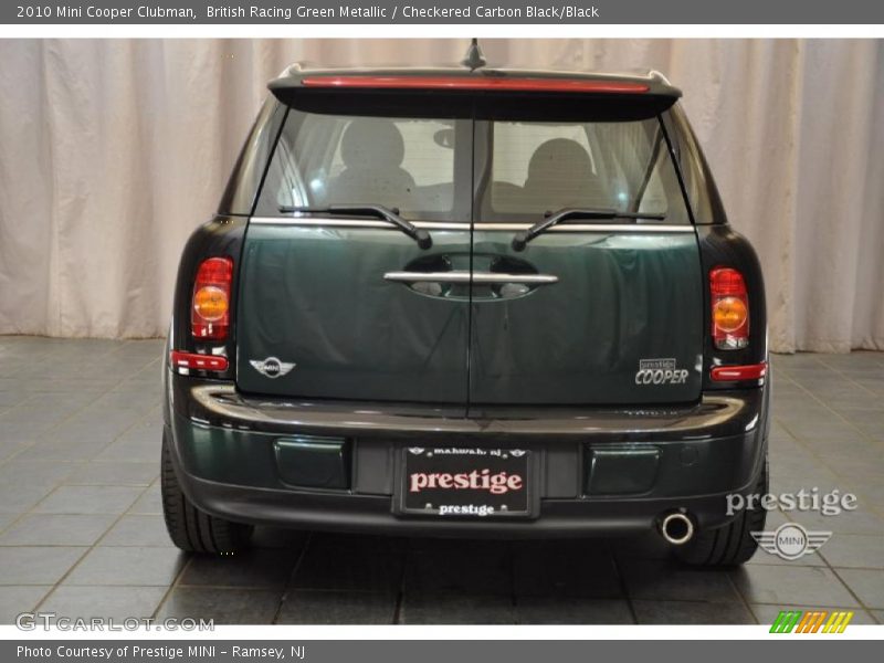 British Racing Green Metallic / Checkered Carbon Black/Black 2010 Mini Cooper Clubman