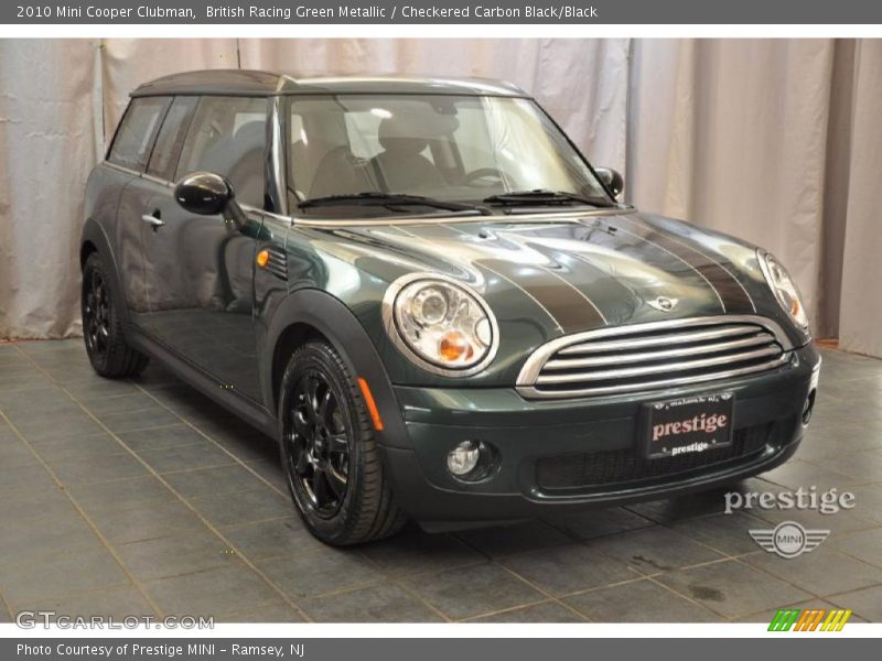 British Racing Green Metallic / Checkered Carbon Black/Black 2010 Mini Cooper Clubman