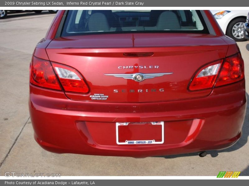 Inferno Red Crystal Pearl / Dark Slate Gray 2009 Chrysler Sebring LX Sedan