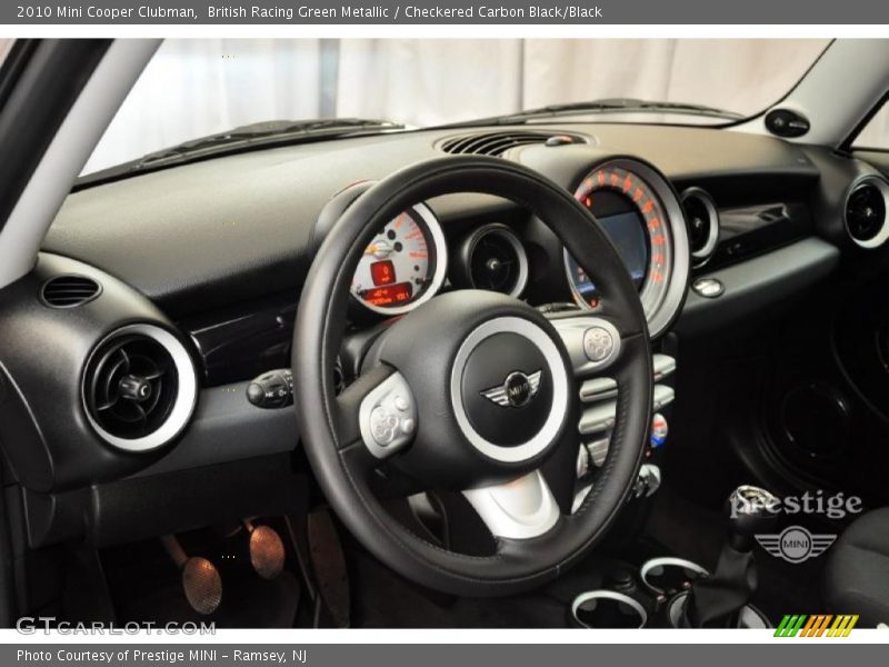 British Racing Green Metallic / Checkered Carbon Black/Black 2010 Mini Cooper Clubman