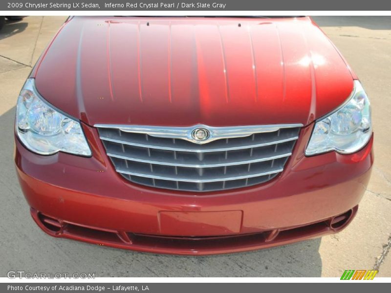 Inferno Red Crystal Pearl / Dark Slate Gray 2009 Chrysler Sebring LX Sedan
