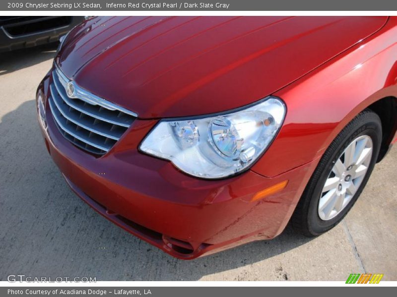 Inferno Red Crystal Pearl / Dark Slate Gray 2009 Chrysler Sebring LX Sedan