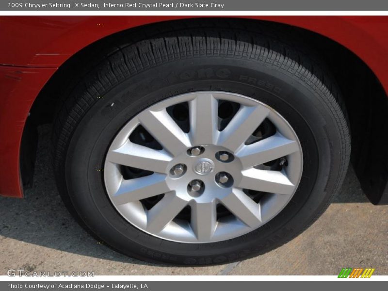 Inferno Red Crystal Pearl / Dark Slate Gray 2009 Chrysler Sebring LX Sedan