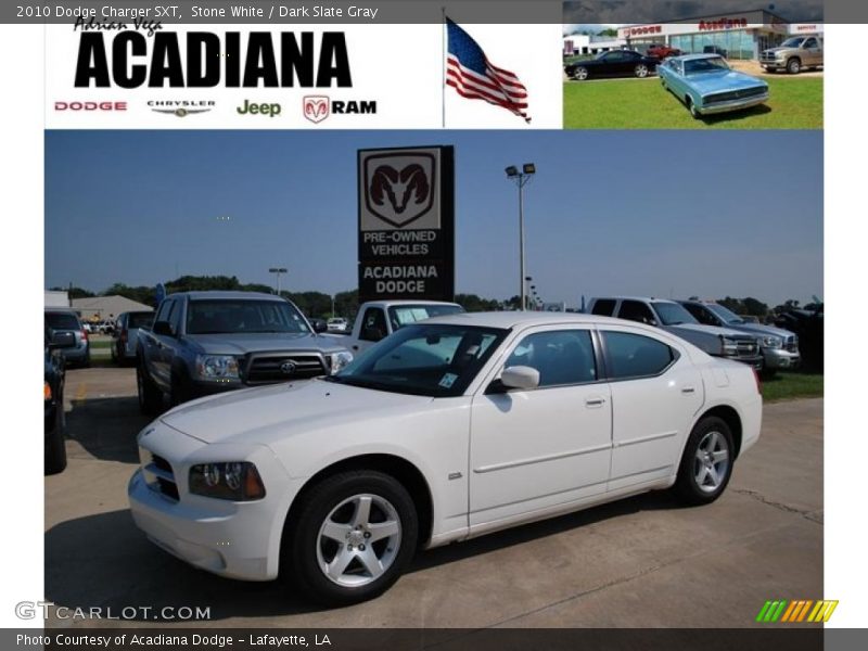Stone White / Dark Slate Gray 2010 Dodge Charger SXT