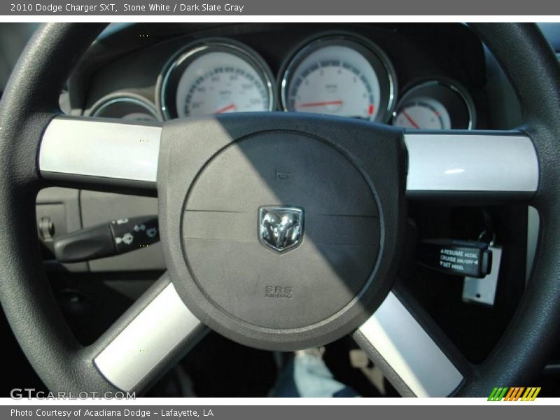 Stone White / Dark Slate Gray 2010 Dodge Charger SXT