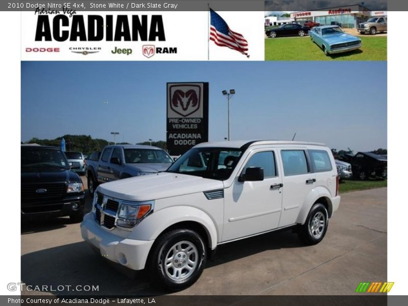 Stone White / Dark Slate Gray 2010 Dodge Nitro SE 4x4