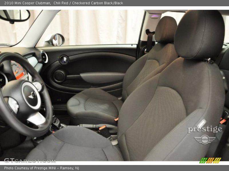 Chili Red / Checkered Carbon Black/Black 2010 Mini Cooper Clubman