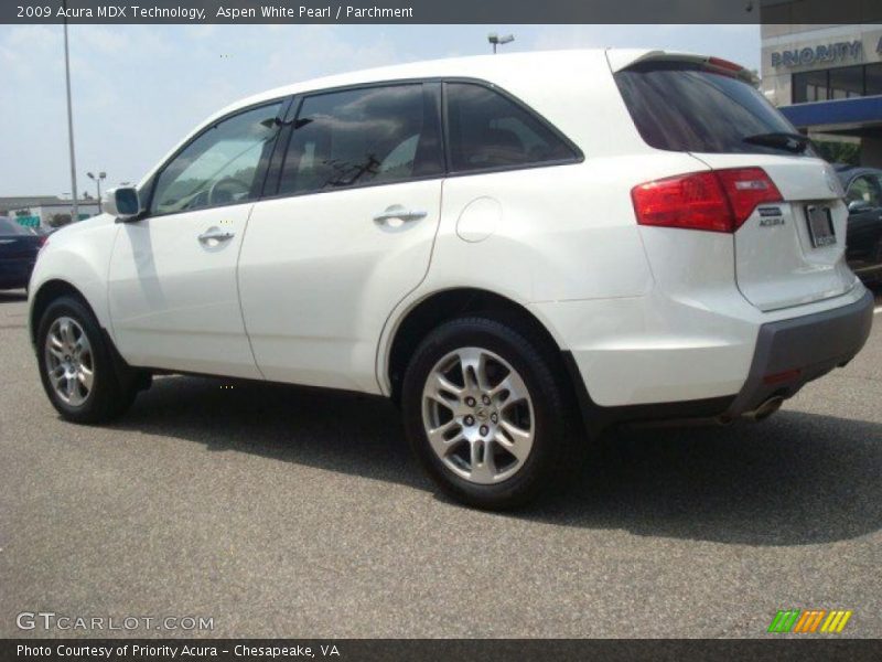 Aspen White Pearl / Parchment 2009 Acura MDX Technology
