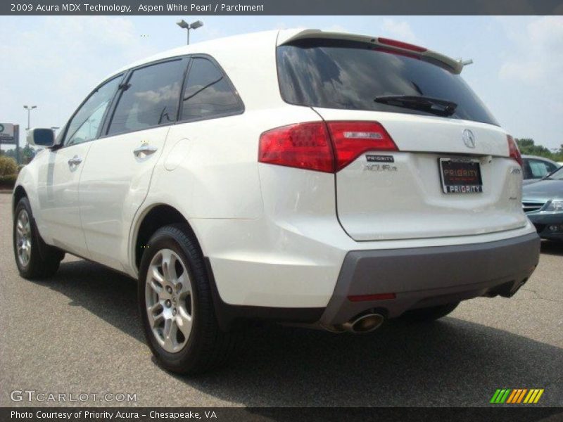 Aspen White Pearl / Parchment 2009 Acura MDX Technology