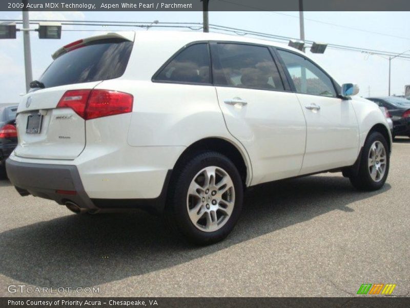 Aspen White Pearl / Parchment 2009 Acura MDX Technology