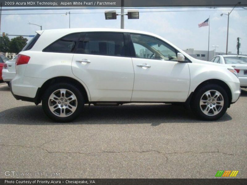 Aspen White Pearl / Parchment 2009 Acura MDX Technology