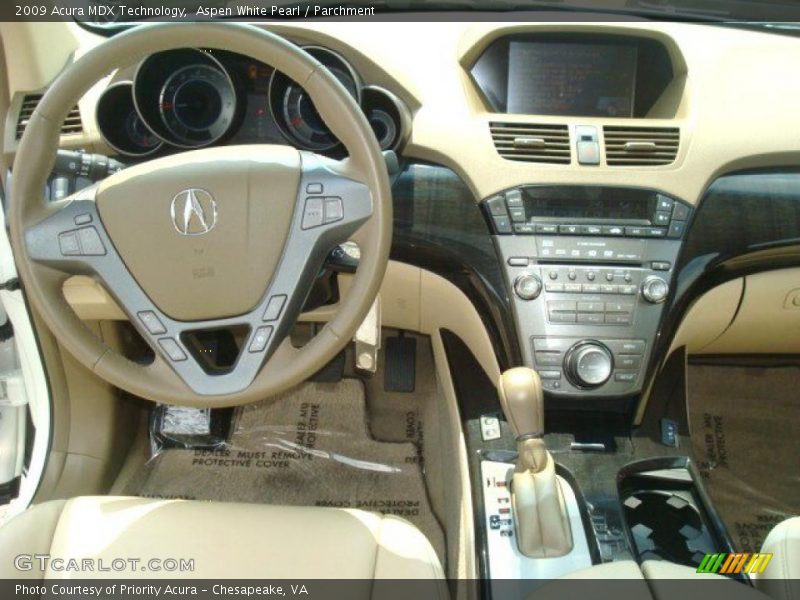 Aspen White Pearl / Parchment 2009 Acura MDX Technology