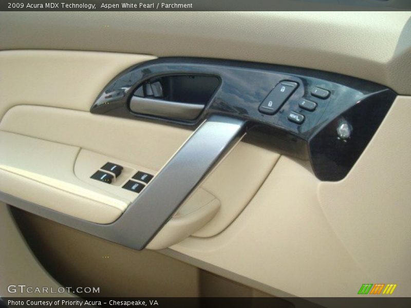 Aspen White Pearl / Parchment 2009 Acura MDX Technology