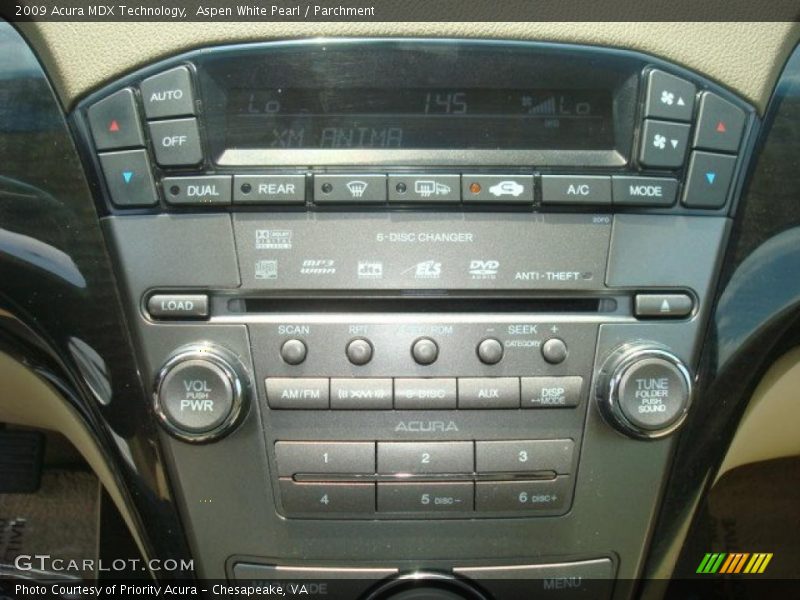 Aspen White Pearl / Parchment 2009 Acura MDX Technology