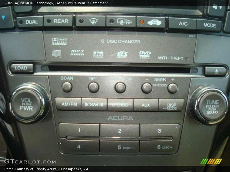 Aspen White Pearl / Parchment 2009 Acura MDX Technology